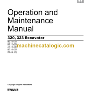 Caterpillar 320 323 Excavator Operation and Maintenance Manual