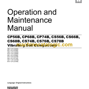 Caterpillar CP56B BP68B BP74B CS56B CS66B CS68B CS74B CS78B Vibratory Soil Compactors Operation and Maintenance Manual