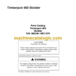 Timberjack 660 Skidder Parts Catalog SN 985200-10EC1078