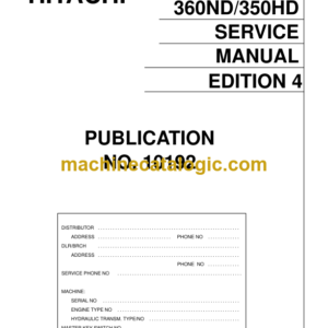 Hitachi EH1600 EH1700 Service Manual