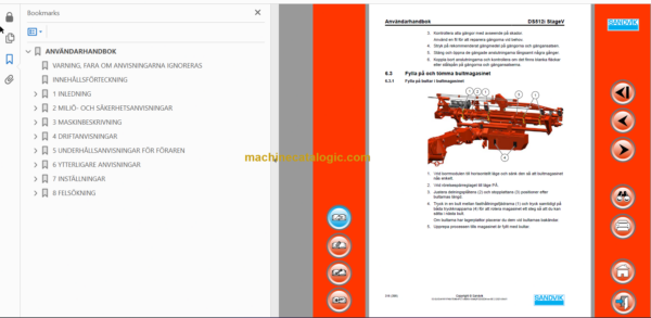 Sandvik DS512i Drill Rig Operator's and Maintenance Manual (121B69683-1 Swedish)