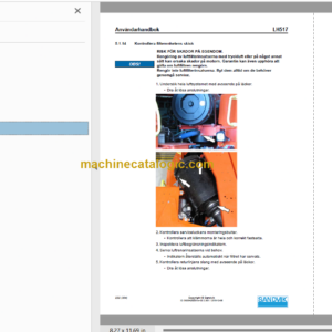 Sandvik LH517 Mining Loader Operator’s and Maintenance Manual (L717D539 Swedish)