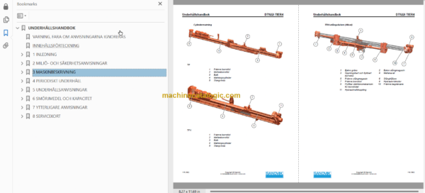 Sandvik DT922i Tunnelling Drill Operator's and Maintenance Manual (118D53738-1 Swedish)