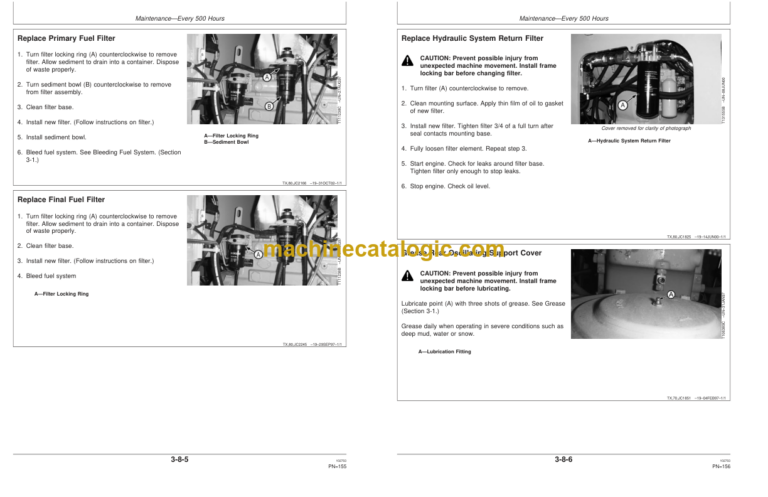John Deere 624H Loader and TC62H Tool Carrier Operators Manual (OMT195360)