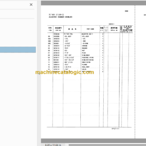 Hitachi EX17U Excavator Parts Catalog & Equipment Components Parts Catalog