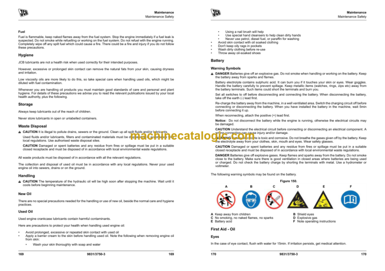 JCB 210X 220X Excavator Operator Manual