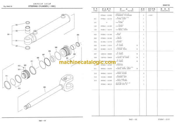 Furukawa FL365-1 Wheel Loader Parts Catalog