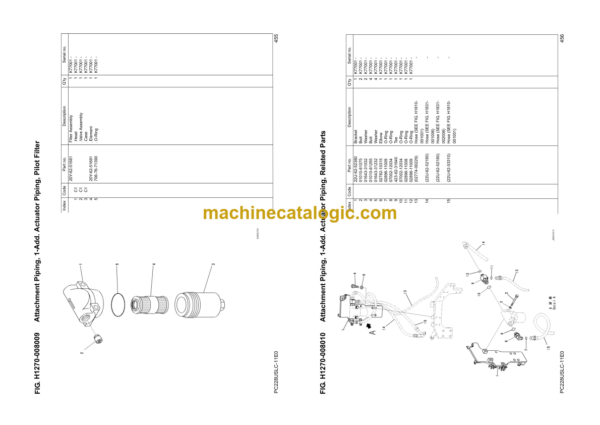 Komatsu PC228USLC-11E0 Hydraulic Excavator Parts Book