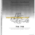 JCB 714 718 Articulated Dump Truck Operator Handbook