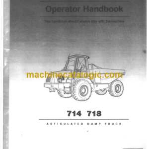 JCB 714 718 Articulated Dump Truck Operator Handbook