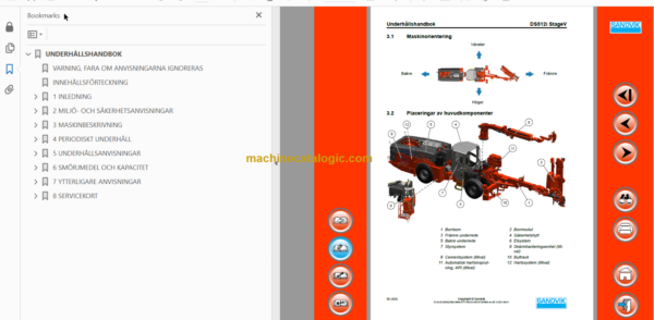 Sandvik DS512i Drill Rig Operator's and Maintenance Manual (121B76657-1 Swedish)