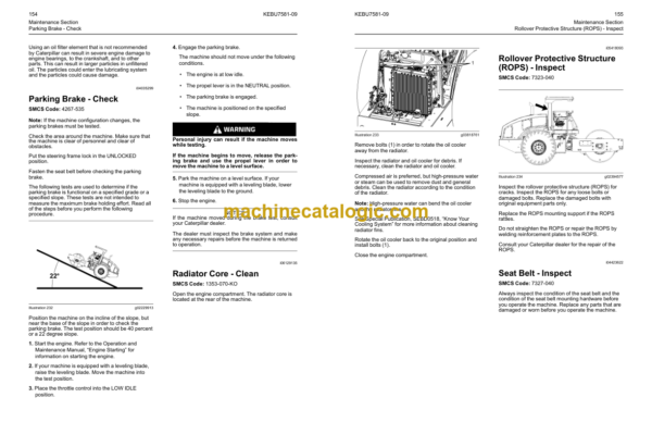 Caterpillar CS54B SB54B CS64B Vibratory Soil Compactors Operation and Maintenance Manual