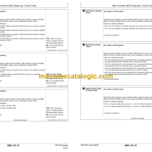 John Deere 75G Excavator Operation and Test Technical Manual (TM12873)