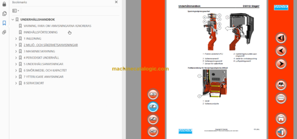 Sandvik DS512i Drill Rig Operator's and Maintenance Manual (121B76657-1 Swedish)