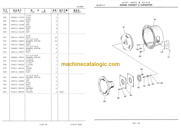 Furukawa FL335-1 Wheel Loader Parts Catalog