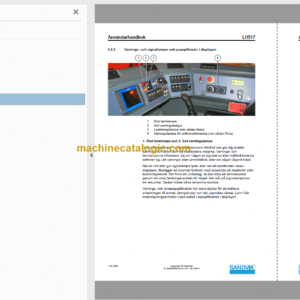 Sandvik LH517 Mining Loader Operator’s and Maintenance Manual (L717D576 Swedish)