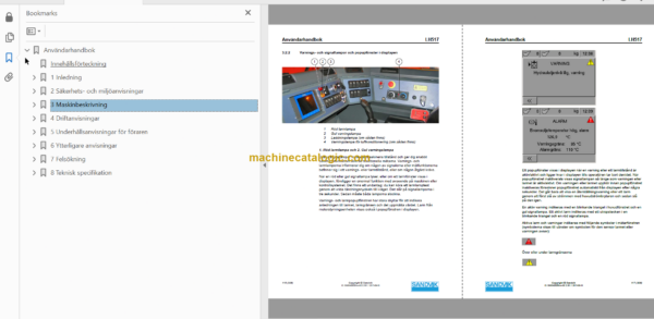 Sandvik LH517 Mining Loader Operator's and Maintenance Manual (L717D576 Swedish)