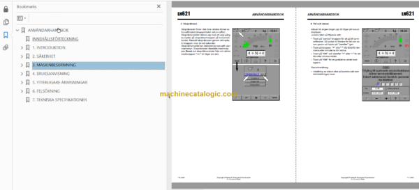 Sandvik LH621 Mining Loader Operator's and Maintenance Manual (L221D139 Swedish)