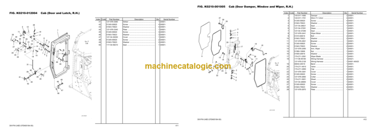 KOMATSU D61PXi-24E0 Bulldozer Parts Book