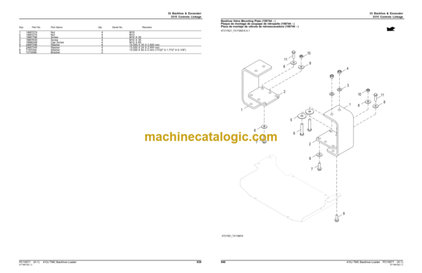 John Deere 410J TMC Backhoe Loader Parts Catalog (PC10071)