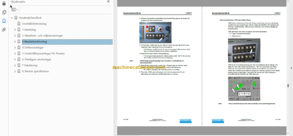 Sandvik LH517 Mining Loader Operator's and Maintenance Manual (L717D576 Swedish)