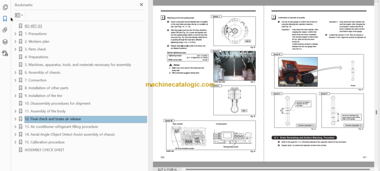 Hitachi EH3500AC-3 Rigid Dump Truck Technical and Assembly Procedure and Workshop Manual