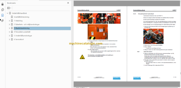 Sandvik LH517 Mining Loader Operator's and Maintenance Manual (L717D576 Swedish)