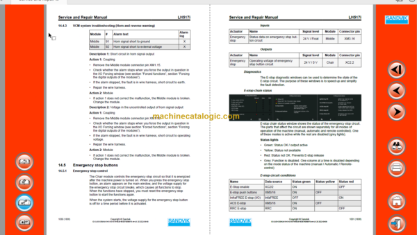 Sandvik LH517i Mining Loader Service Manual (L517DKNA0A0967)