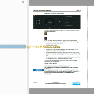 Sandvik LH621i Mining Loader Service and Parts Manual (L621DCMA0A0571)
