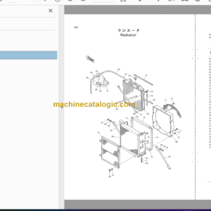 Hitachi JD70D Hydraulic Excavator Parts Catalog & Equipment Components Parts Catalog