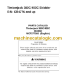 Timberjack 380C 450C Skidder Parts Catalog (SN CB4776 and up)