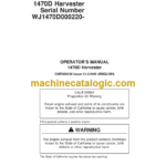 Timberjack 1470D Harvester Operators Manual
