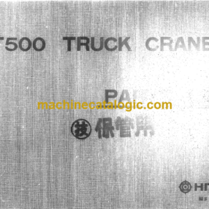 Hitachi F500 TRUCK CRANE PARTS LIST