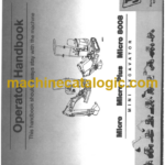 JCB MICRO 8008 Mini Excavator Operator Handbook