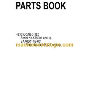 Komatsu HB365LC NLC-3E0 Hybrid Excavator Parts Book