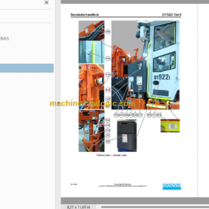 Sandvik DT922i Tunnelling Drill Operator’s and Maintenance Manual (SN 120D65039-1 Swedish)