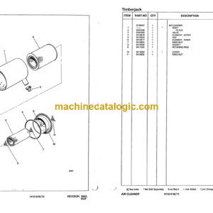 Timberjack 380C 450C Skidder Parts Catalog (SN CB4776 and up)