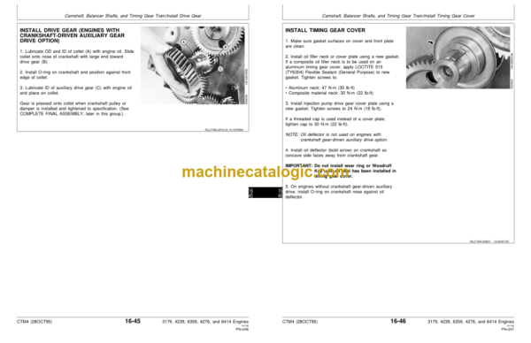 John Deere Series 300 3179 4239 6359 4276 and 6414 Diesel Engine Component Technical Manual (CTM4)