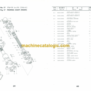 Furukawa FL70 Wheel Loader Parts Catalog