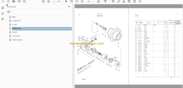 Hitachi EX18-2 Excavator Parts Catalog & Equipment Components Parts Catalog