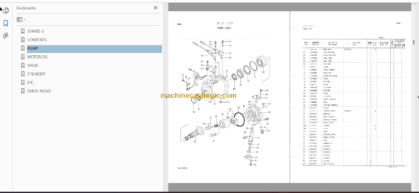 JD490E-3 Excavator Parts Catalog & Equipment Components Parts Catalog