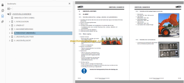 Sandvik LH621 Mining Loader Operator's and Maintenance Manual (L321D163 Swedish)