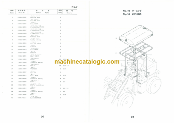 Furukawa FL70 Wheel Loader Parts Catalog