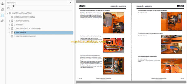 Sandvik LH625E Mining Loader Operator's and Maintenance Manual (L325E028 Swedish)