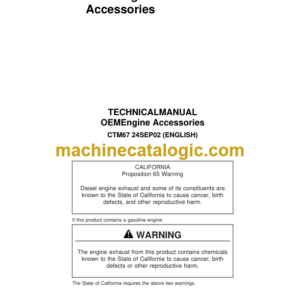 John Deere OEM Engine Accessories Technical Manual (CTM67)