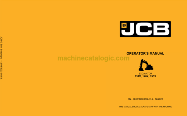 JCB 131X 140X 150X Operator Manual
