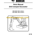 Bobcat E45 Compact Excavator Parts Manual