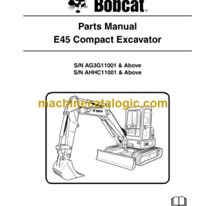 Bobcat E45 Compact Excavator Parts Manual