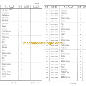 Furukawa FL345-1 Wheel Loader Parts Catalog