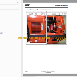 Sandvik LH621 Mining Loader Operator’s and Maintenance Manual (L421D184 Swedish)